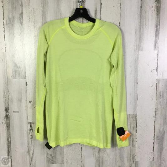 Athletic Top Long Sleeve Crewneck By Lululemon In Yellow, Size: 10
