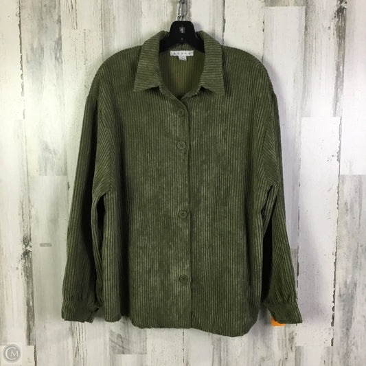 Jacket Shirt By Hyfve In Green, Size: L