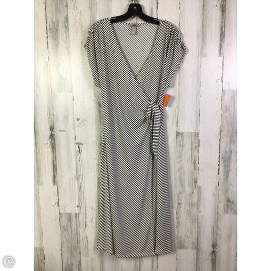 Dress Casual Midi By H&m In Black & White, Size: S