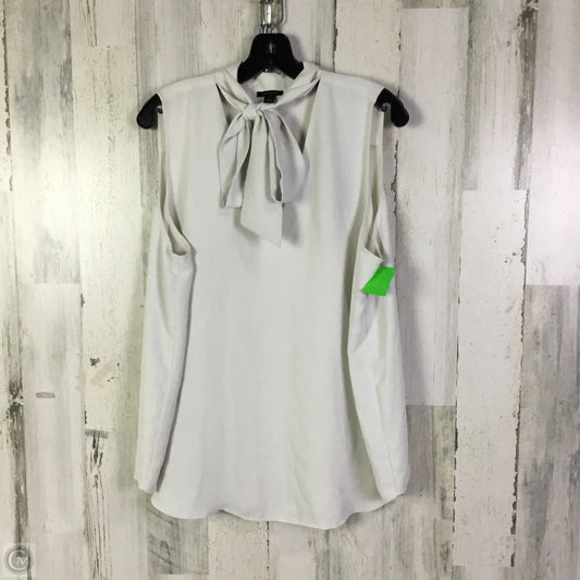 Blouse Sleeveless By Ann Taylor In Ivory, Size: Xl