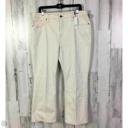 Jeans Flared By Chicos In Cream, Size: 12