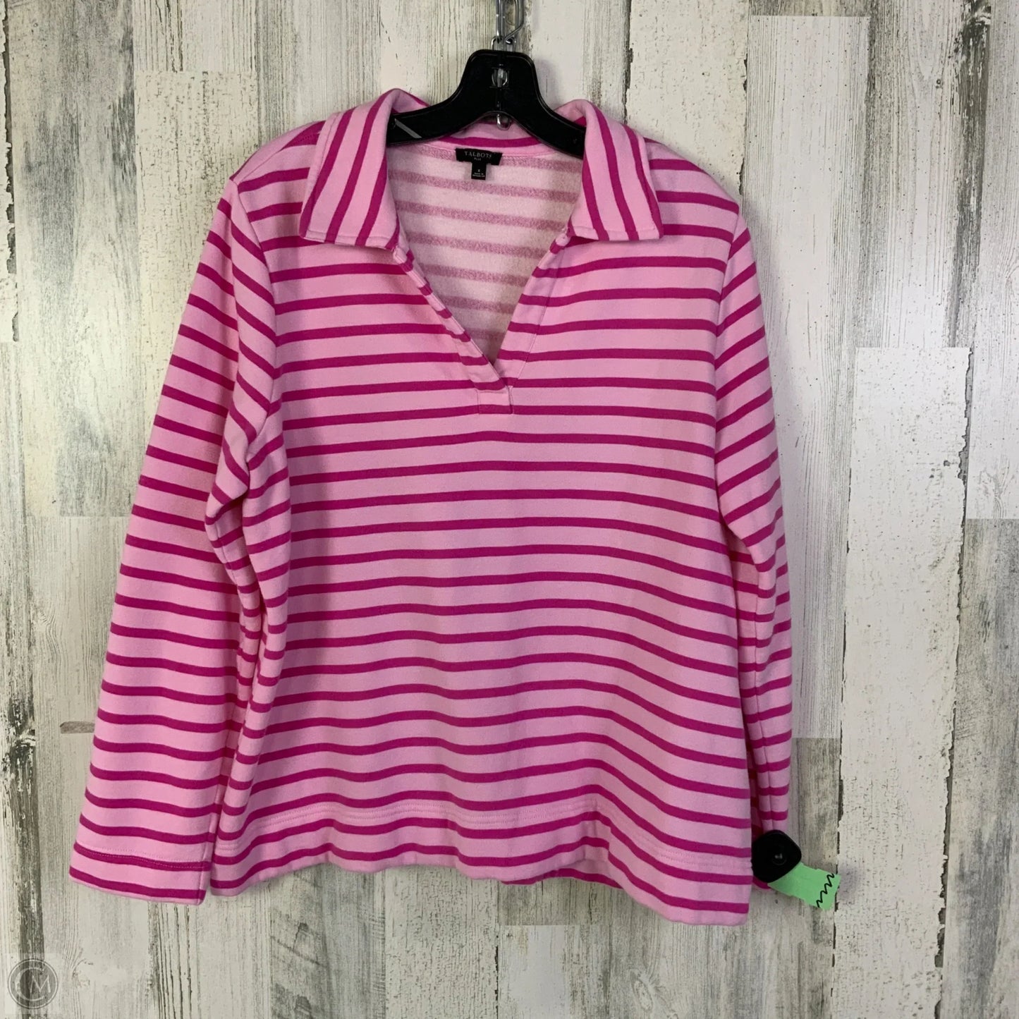 Sweatshirt Collar By Talbots In Pink, Size: Xl
