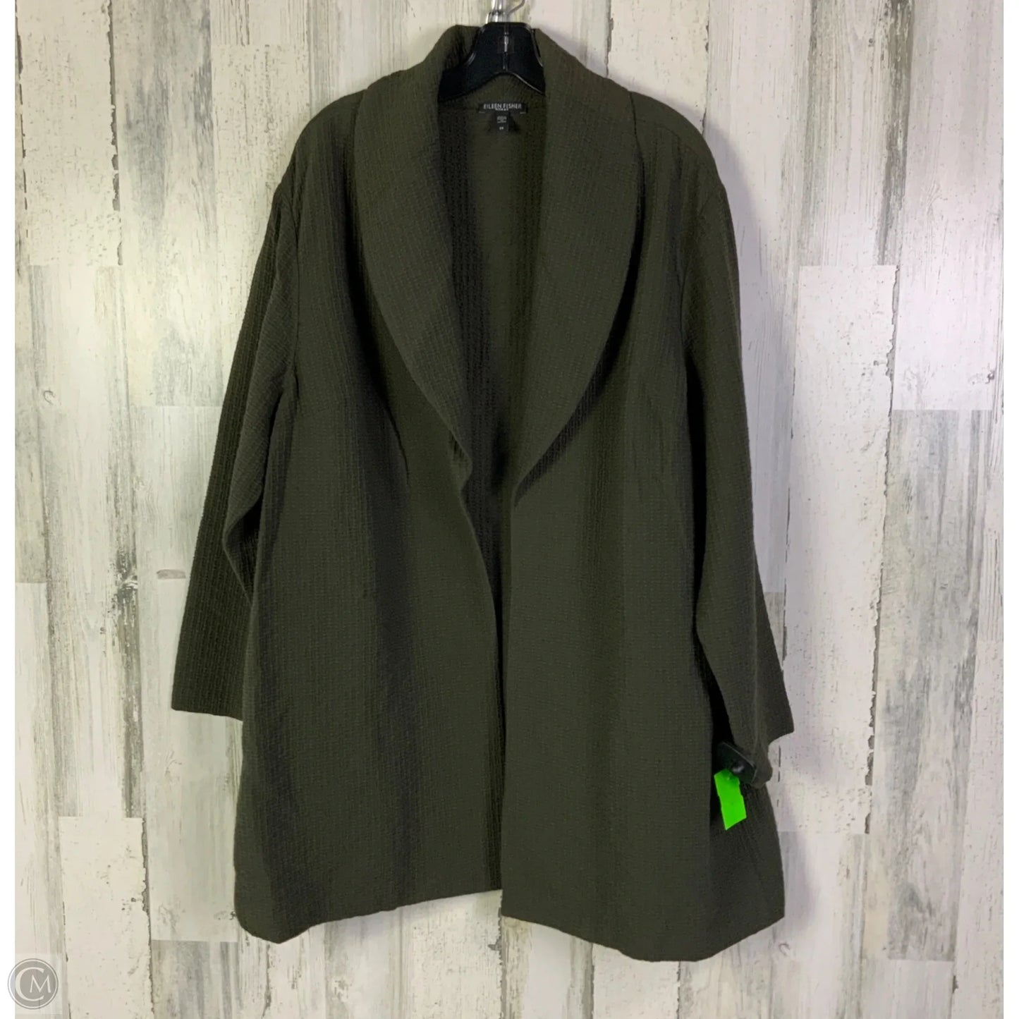 Cardigan By Eileen Fisher In Green, Size: 3x