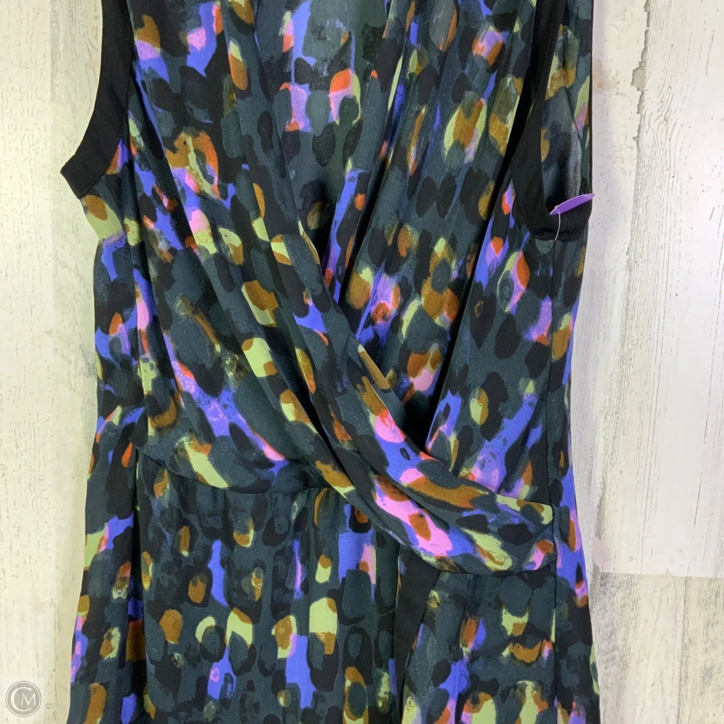 Blouse Sleeveless By Cabi In Black & Blue, Size: M