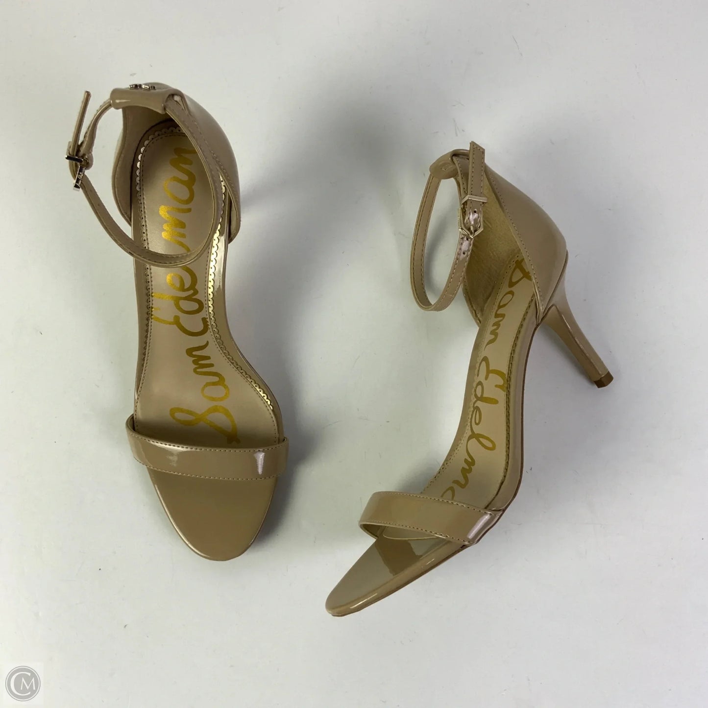 Sandals Heels Stiletto By Sam Edelman In Tan, Size: 8.5