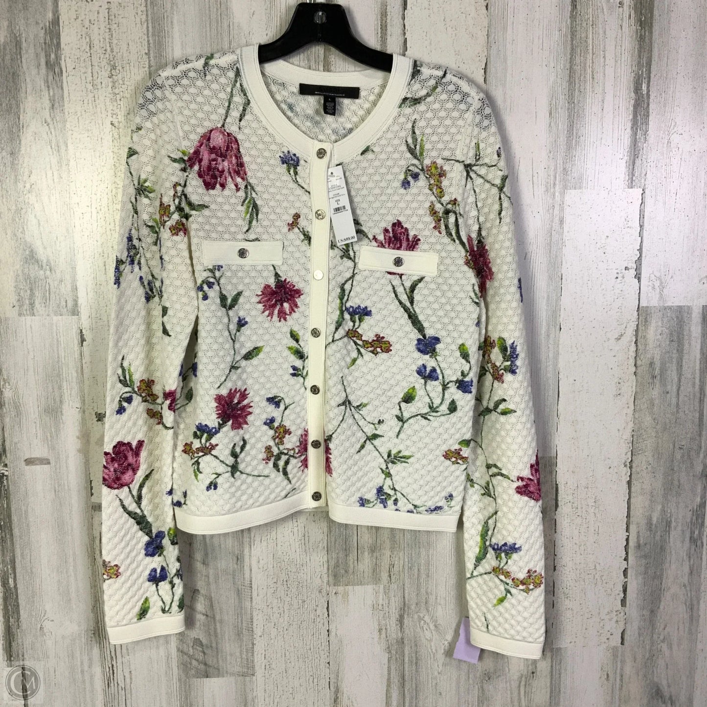 Cardigan By White House Black Market In White, Size: L