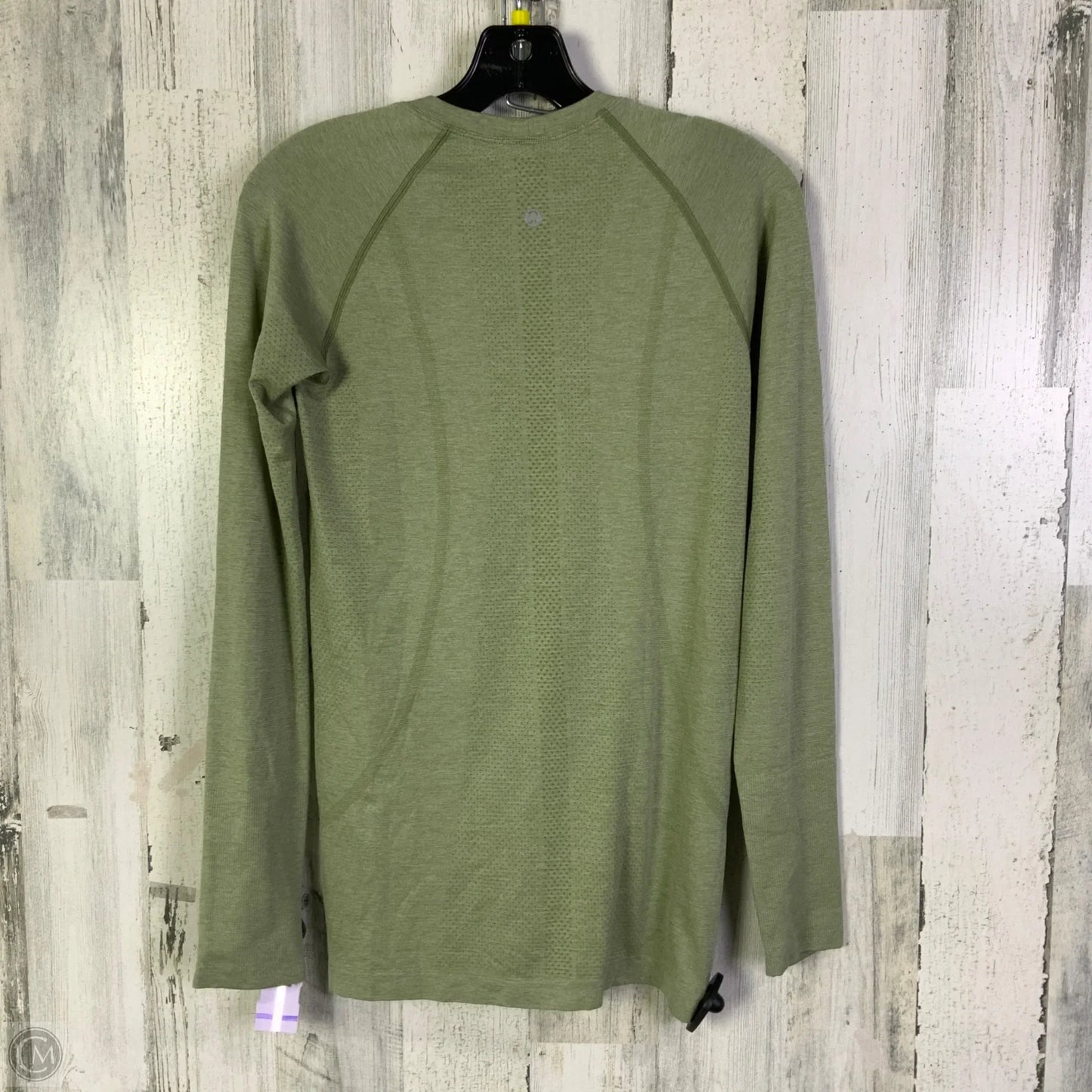 Athletic Top Long Sleeve Crewneck By Lululemon In Green, Size: 6