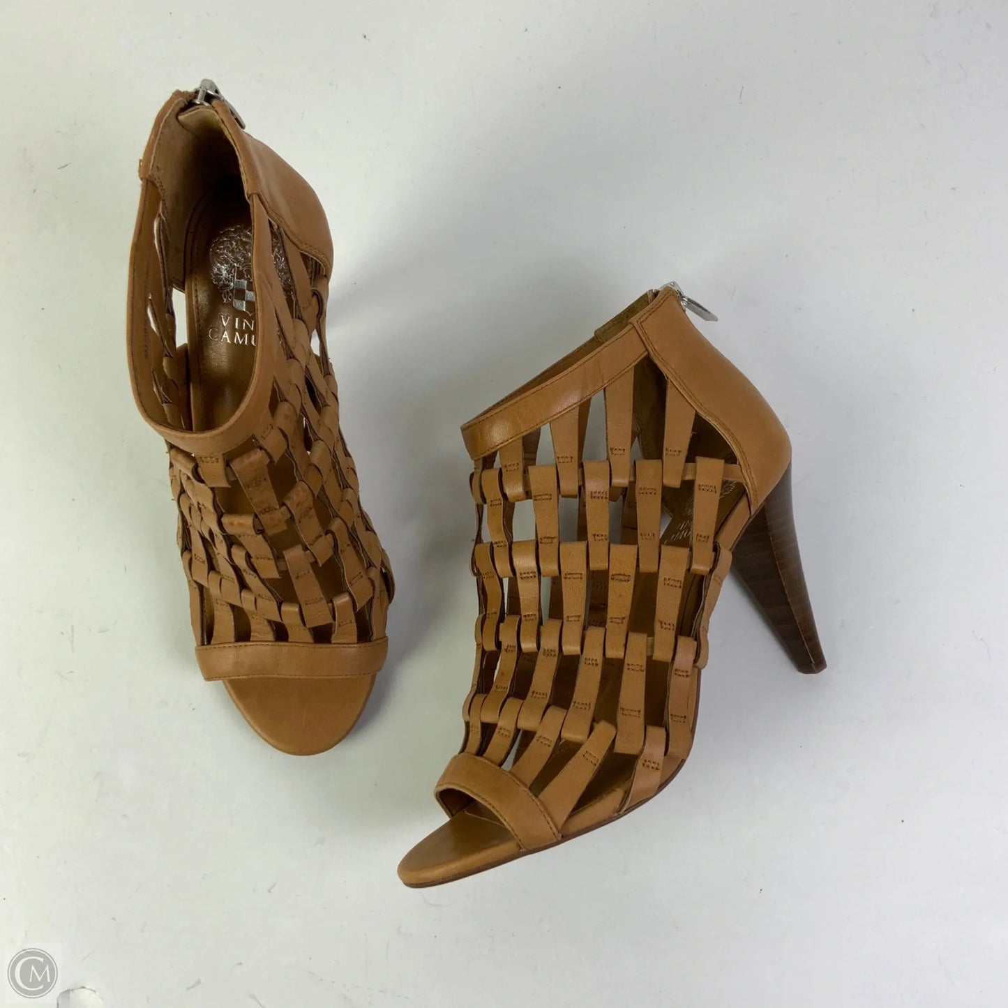 Sandals Heels Stiletto By Vince Camuto In Brown, Size: 8