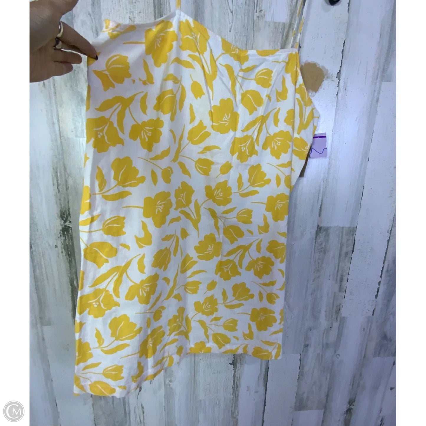 Dress Casual Short By Old Navy In White & Yellow, Size: Xl