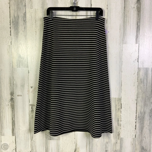 Skirt Midi By Loft In Black & White, Size: 4