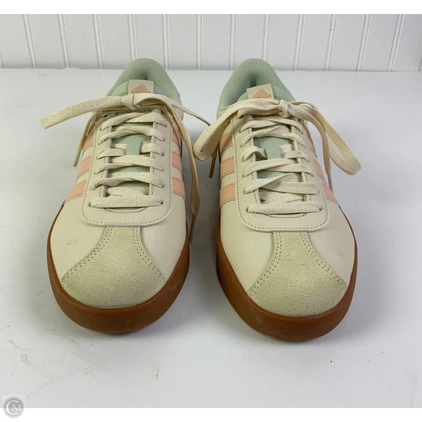 Shoes Sneakers By Adidas In Cream & Pink, Size: 9