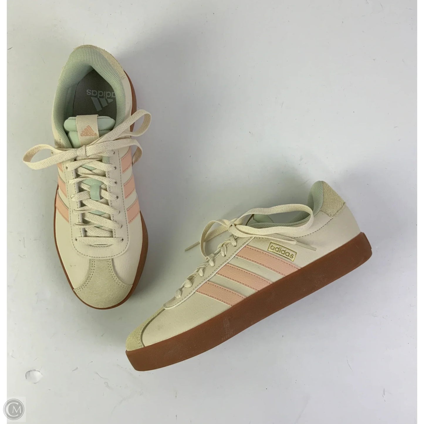 Shoes Sneakers By Adidas In Cream & Pink, Size: 9