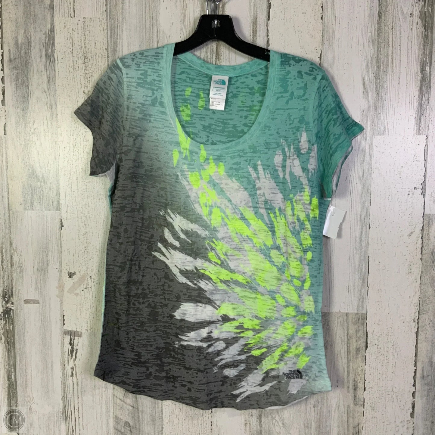 Athletic Top Short Sleeve By The North Face In Aqua, Size: Xl