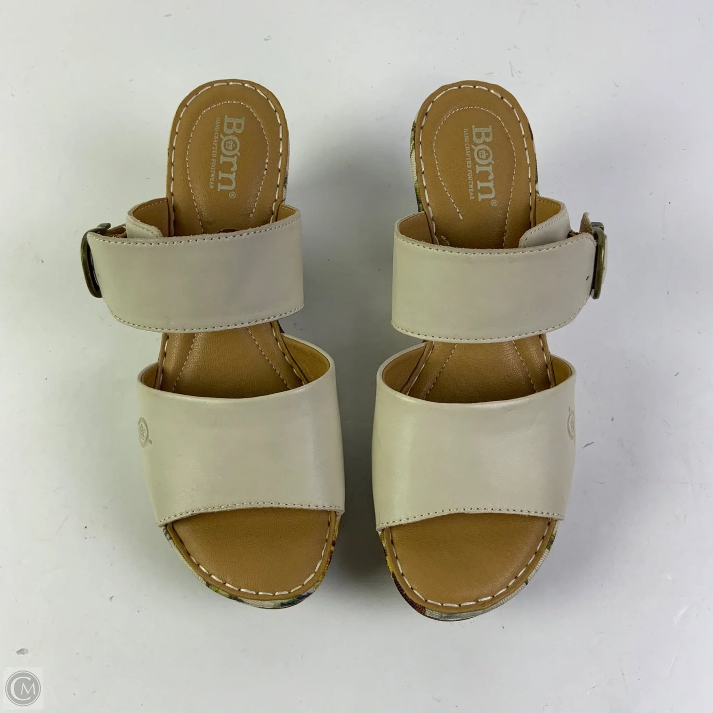Sandals Heels Wedge By Born In Taupe, Size: 8