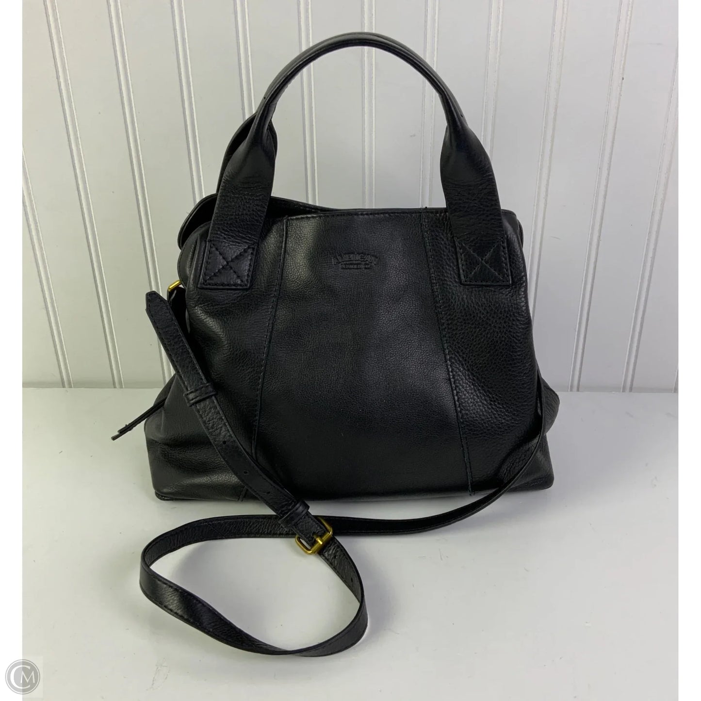 Handbag Leather By Clothes Mentor, Size: Medium