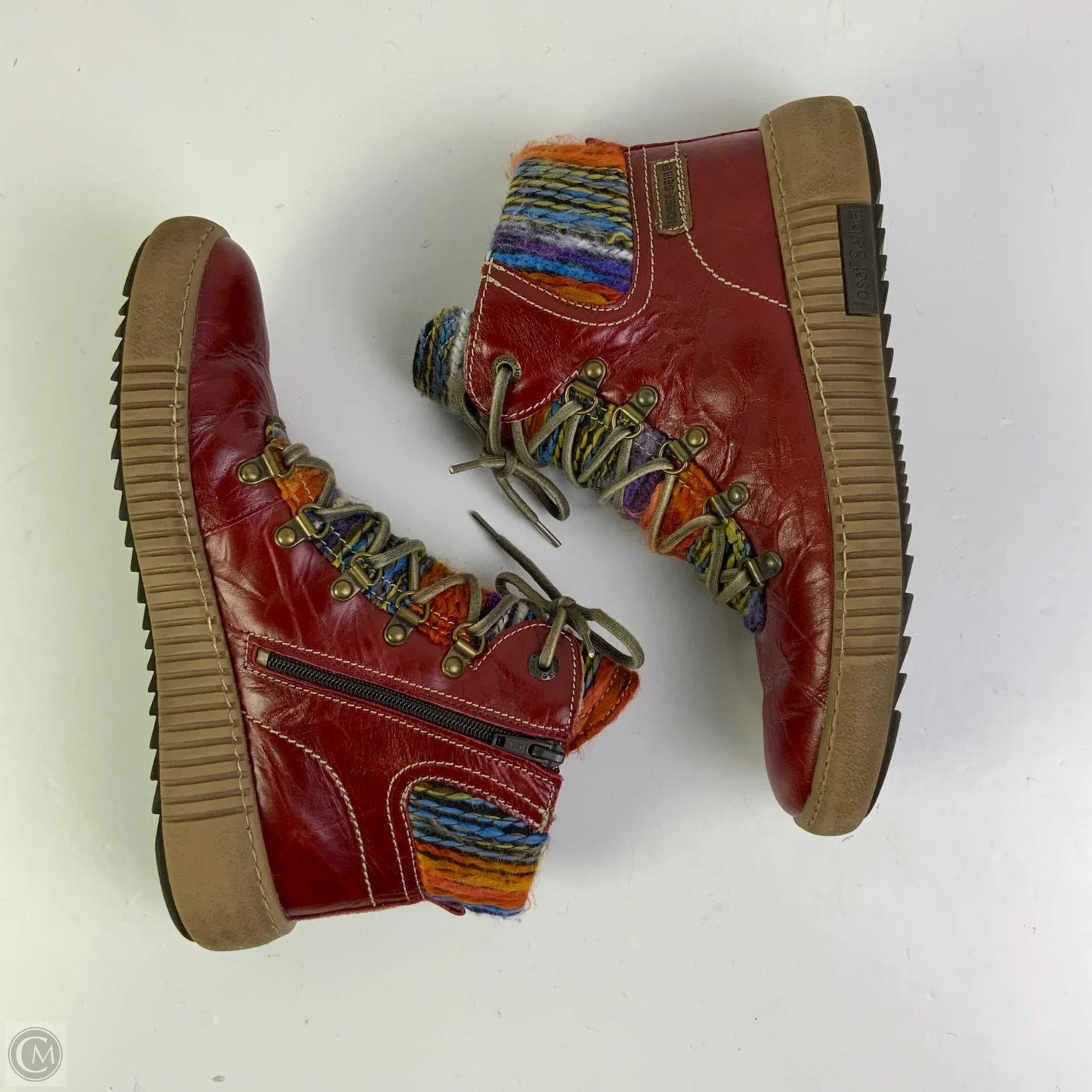 Boots Ankle Flats By Josef Seibel In Red, Size: 9