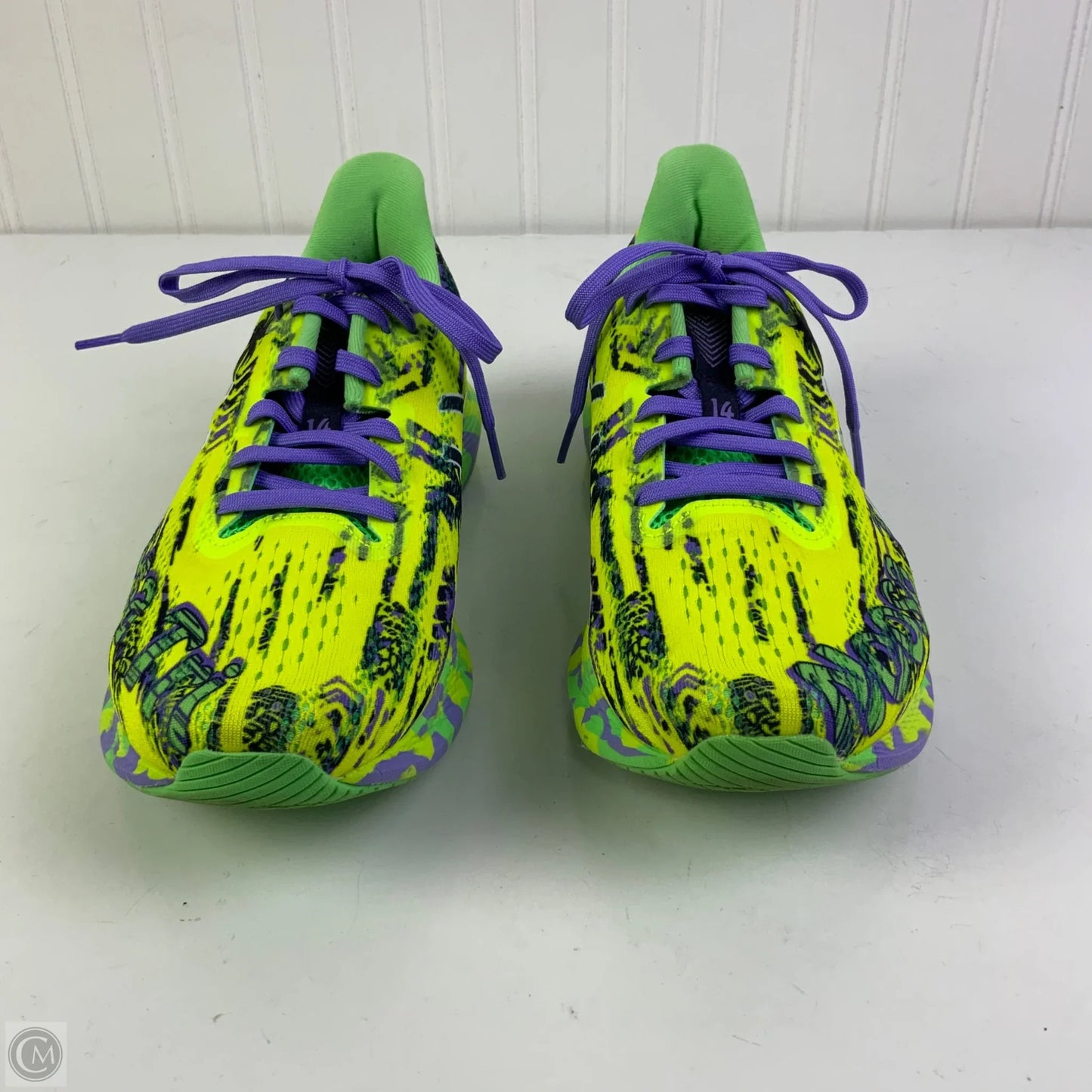 Shoes Athletic By Asics In Green & Yellow, Size: 8.5