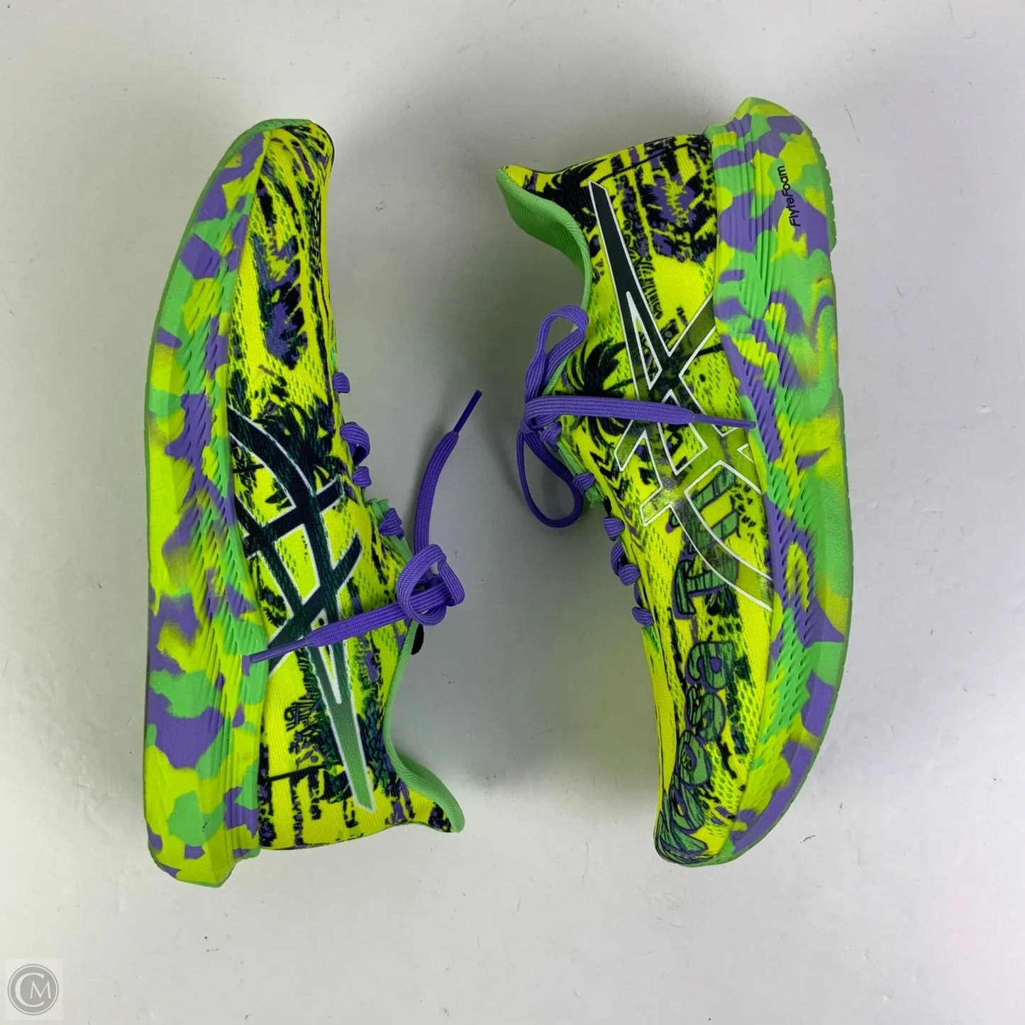 Shoes Athletic By Asics In Green & Yellow, Size: 8.5