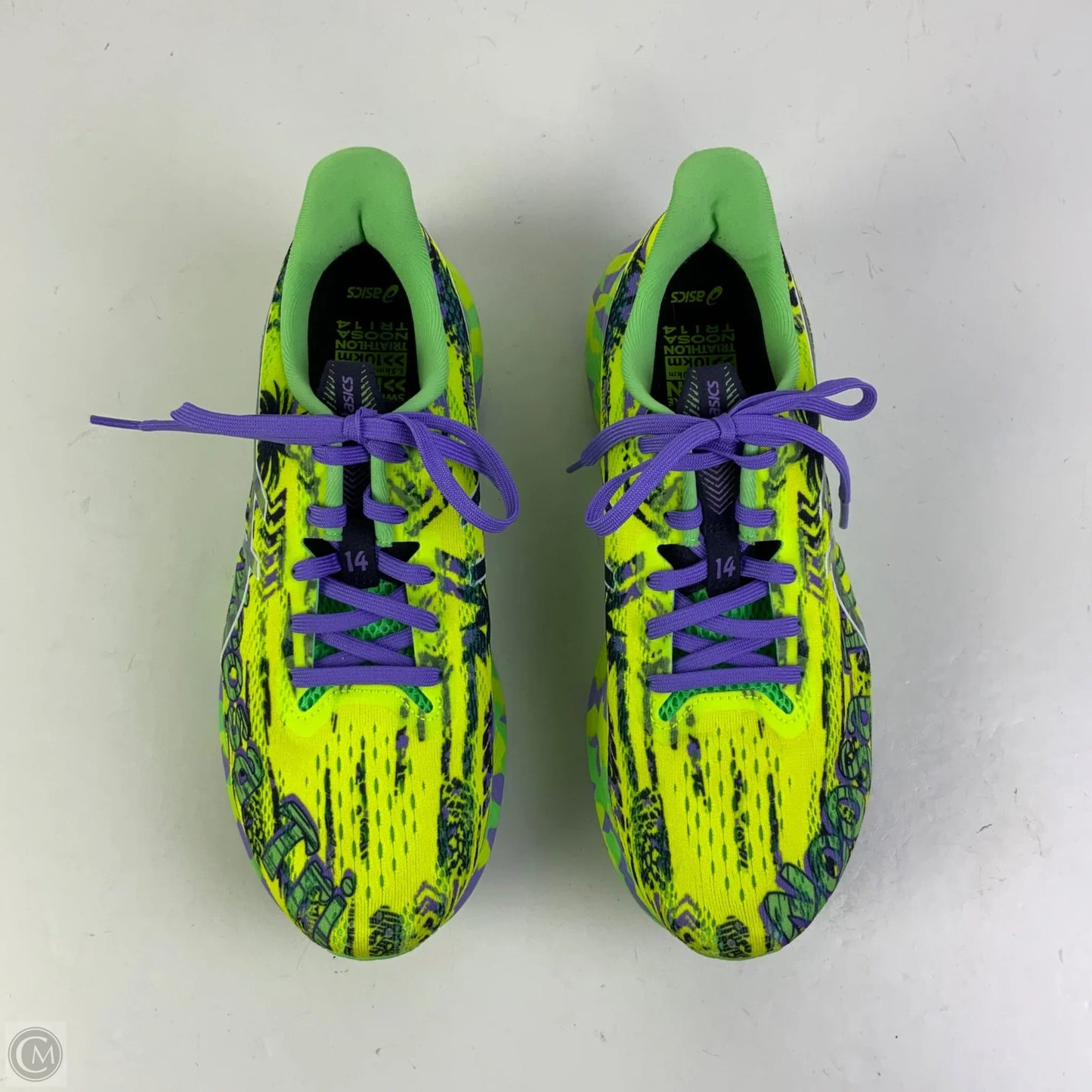 Shoes Athletic By Asics In Green & Yellow, Size: 8.5