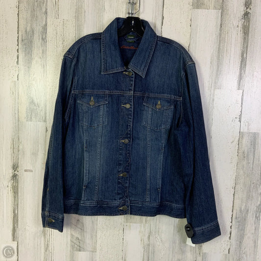Jacket Denim By Eddie Bauer In Blue Denim, Size: Xxl