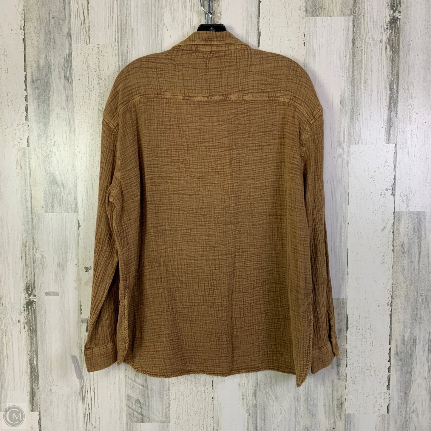Top Long Sleeve By Rd Style In Brown, Size: S