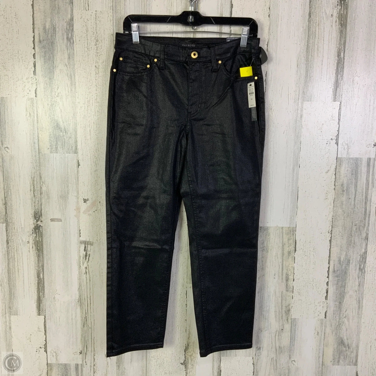 Jeans Straight By Talbots In Black, Size: 6p