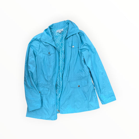Jacket Windbreaker By Studio Works In Aqua, Size:S