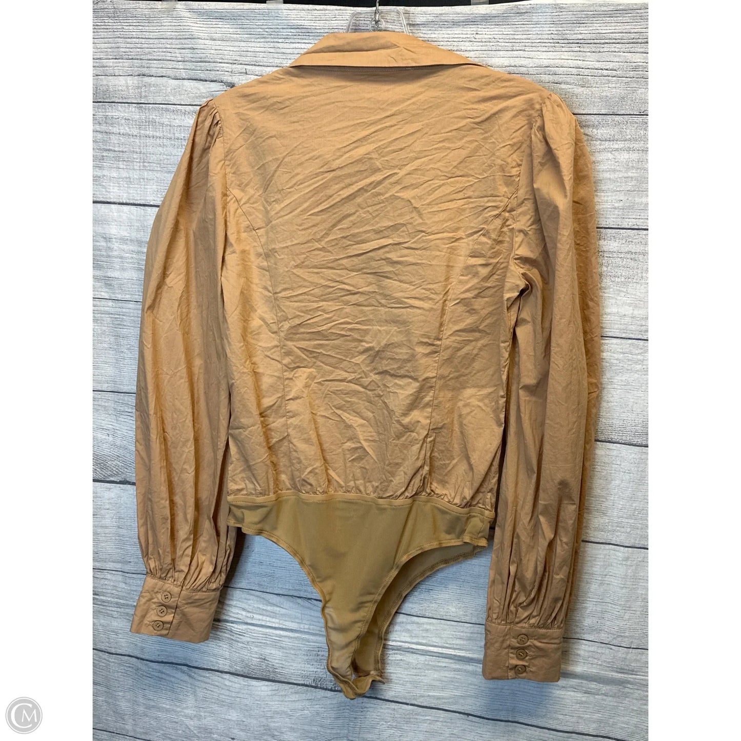 Top Long Sleeve By Fashion Nova In Brown, Size: L