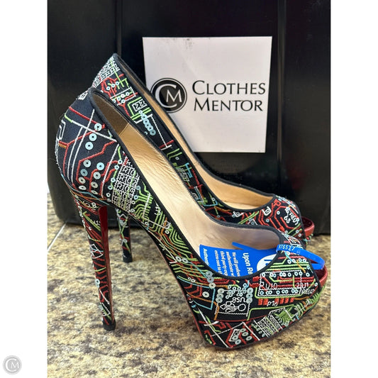 Sandals Designer By Christian Louboutin In Multi-colored, Size: 39.5