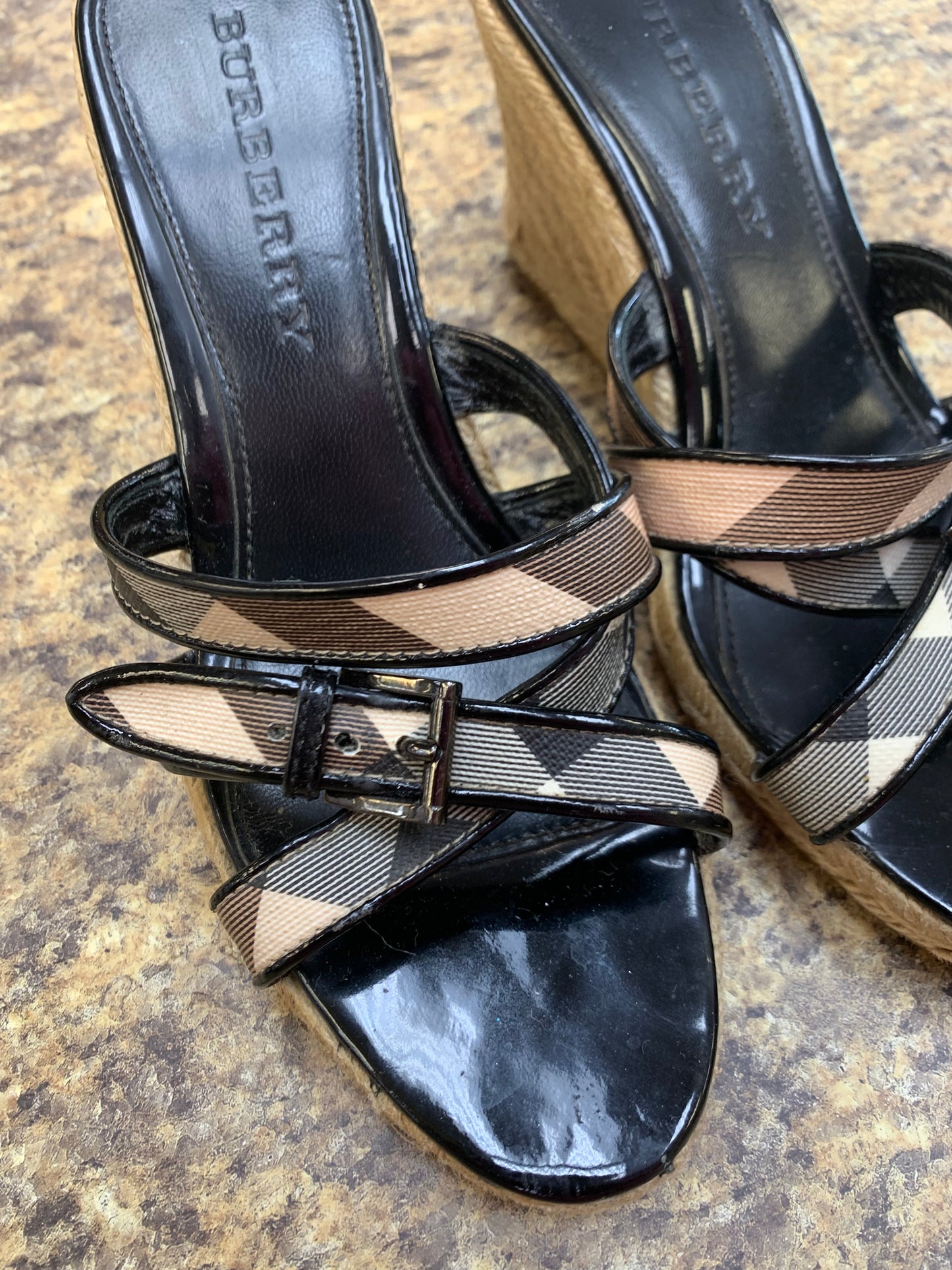 Sandals Heels Wedge By Burberry  Size: 8