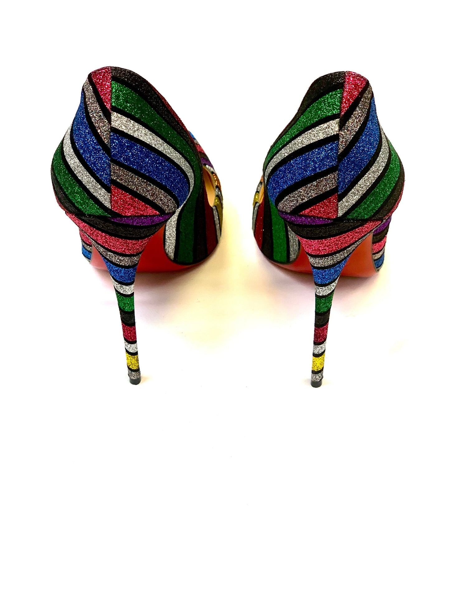 Shoes Heels Stiletto By Christian Louboutin In Multi-colored, Size: 9.5