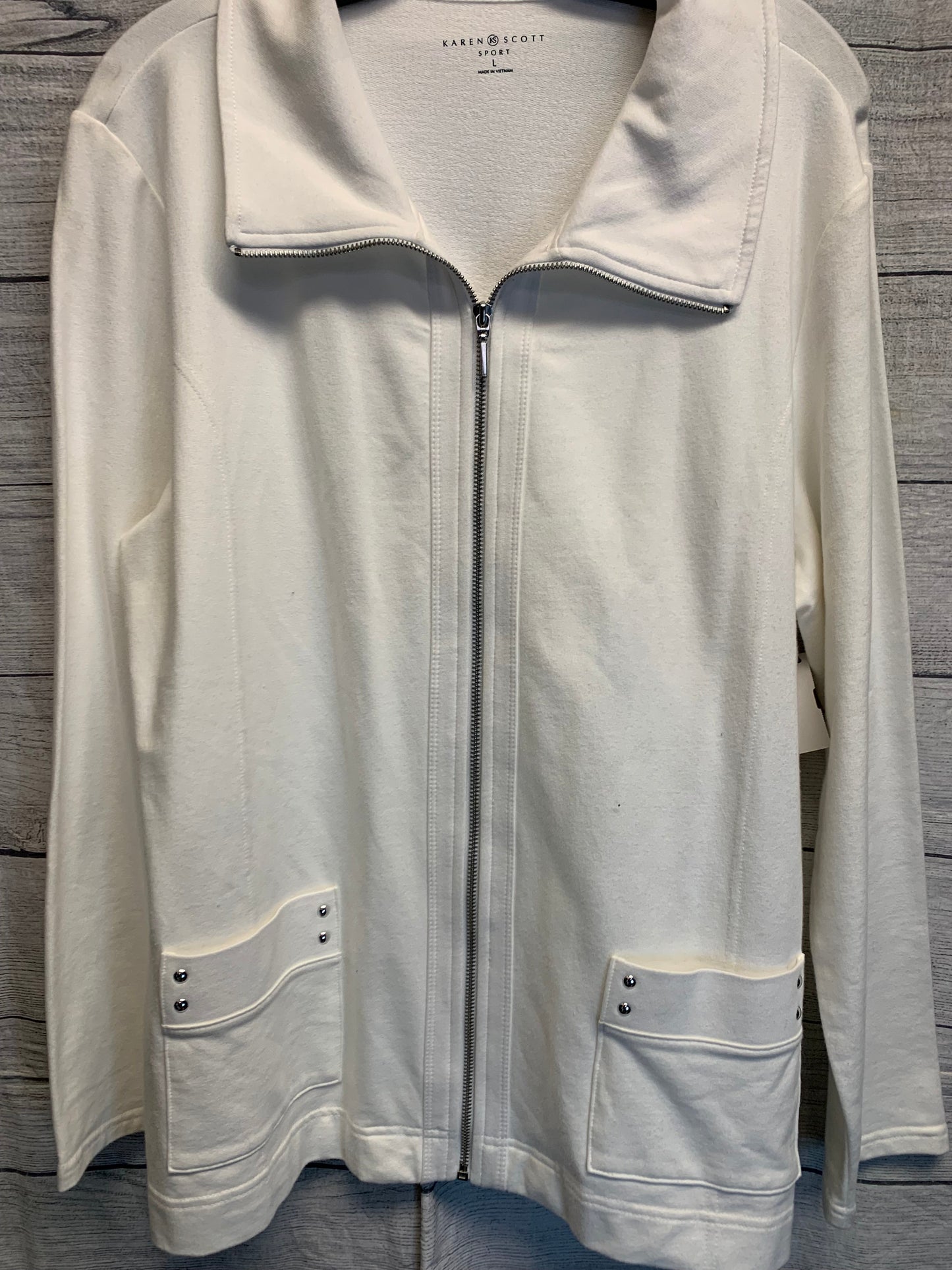 Jacket Other By Karen Scott In White, Size: L