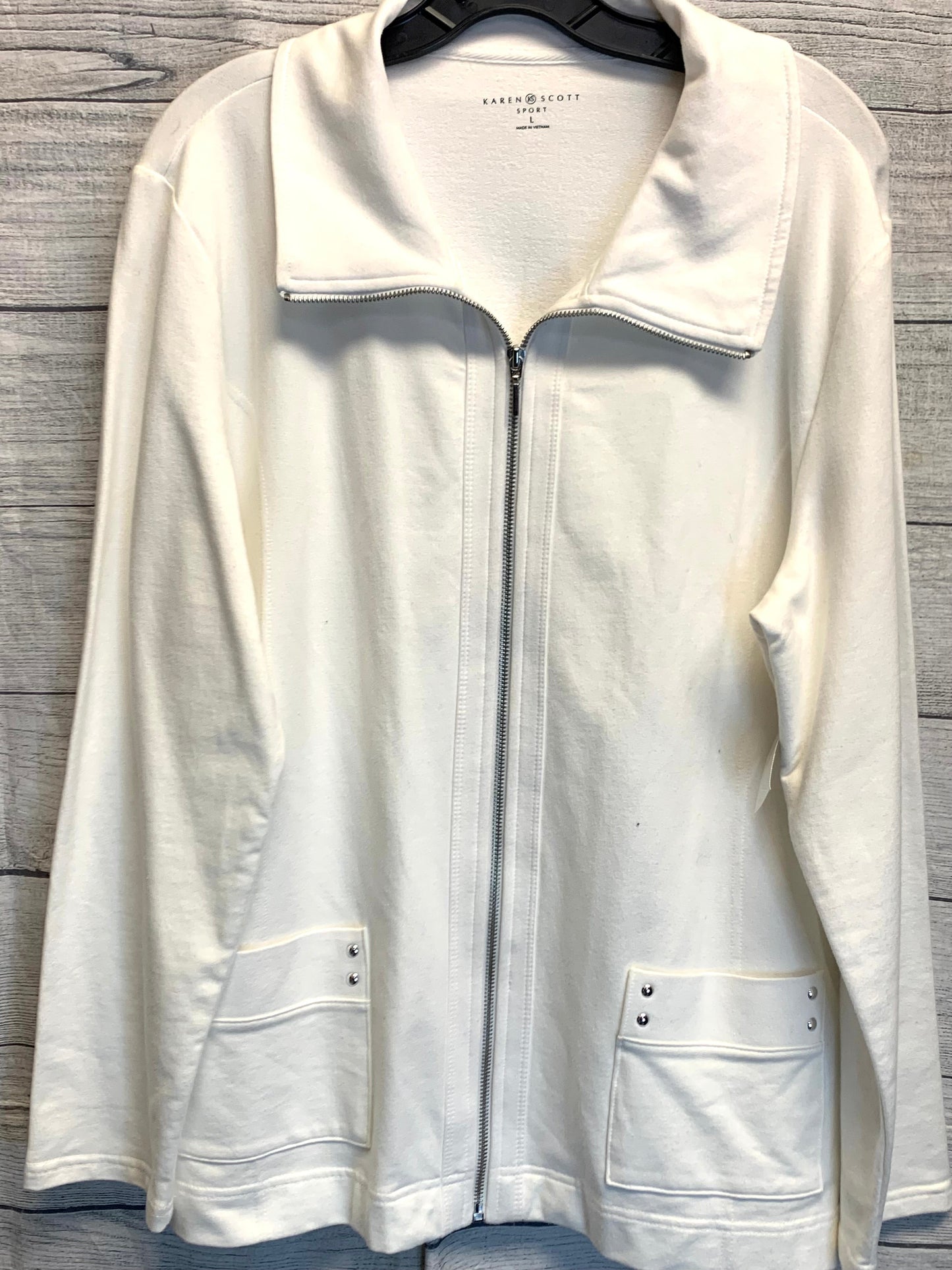 Jacket Other By Karen Scott In White, Size: L