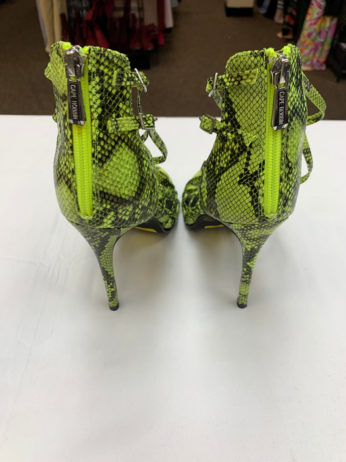 Sandals Heels Stiletto By Clothes Mentor In Green, Size: 9