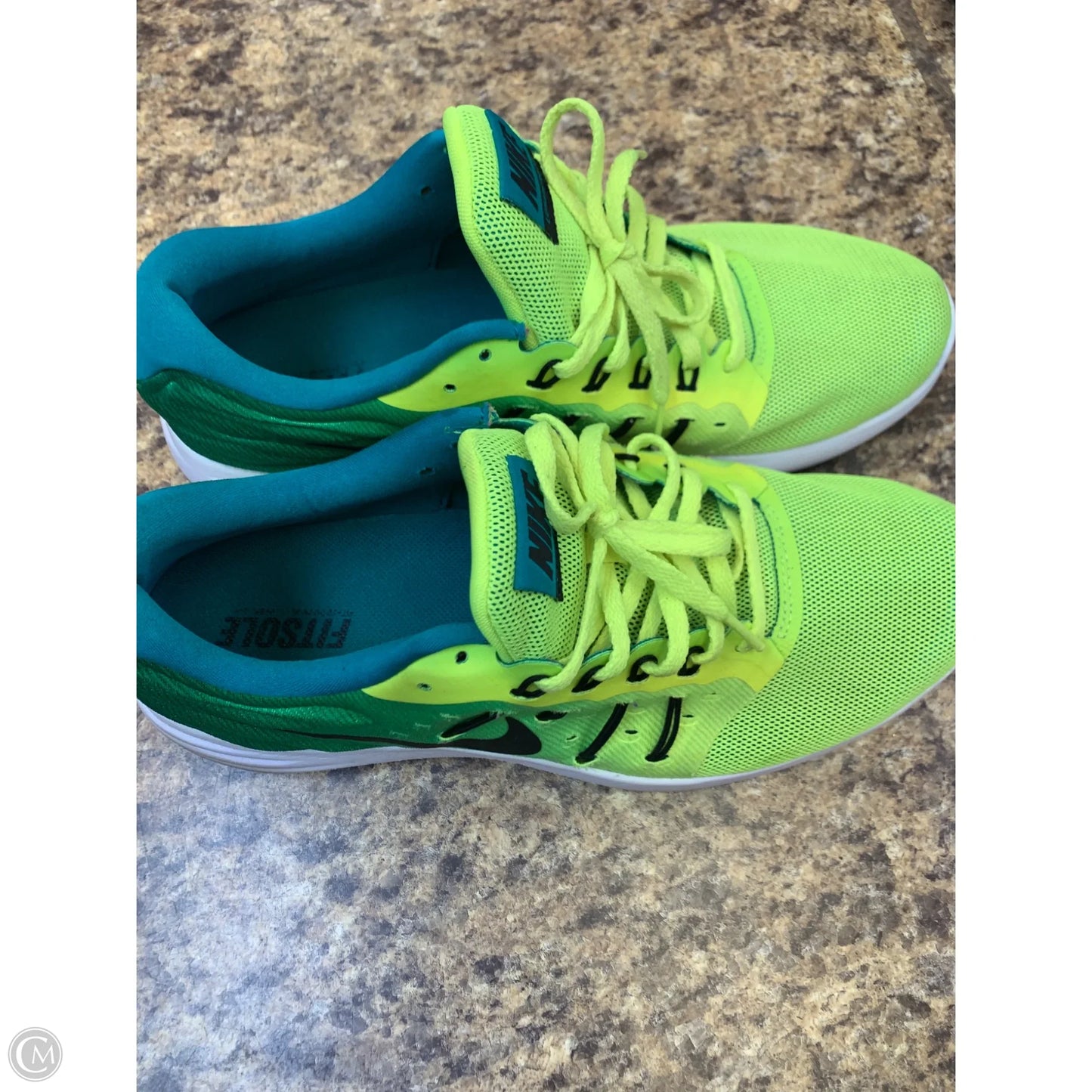 Shoes Athletic By Nike In Green & Yellow, Size: 8.5