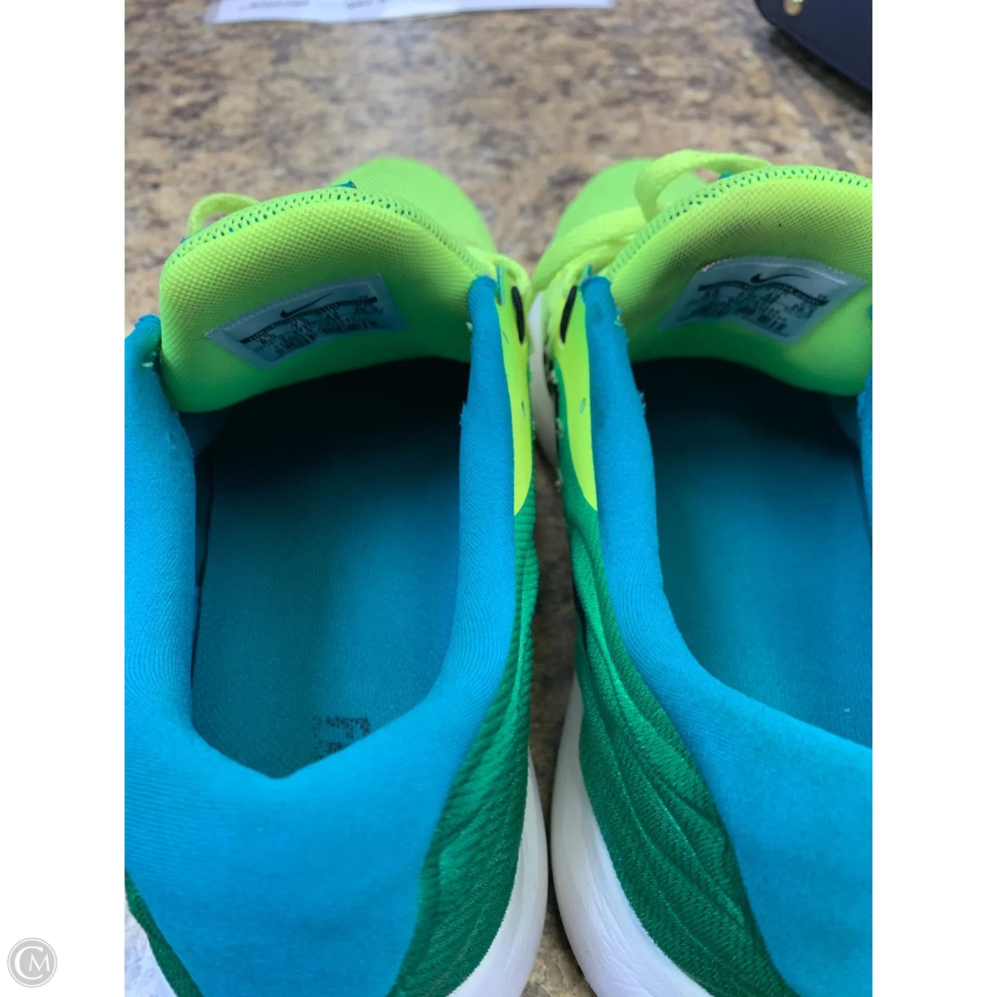 Shoes Athletic By Nike In Green & Yellow, Size: 8.5