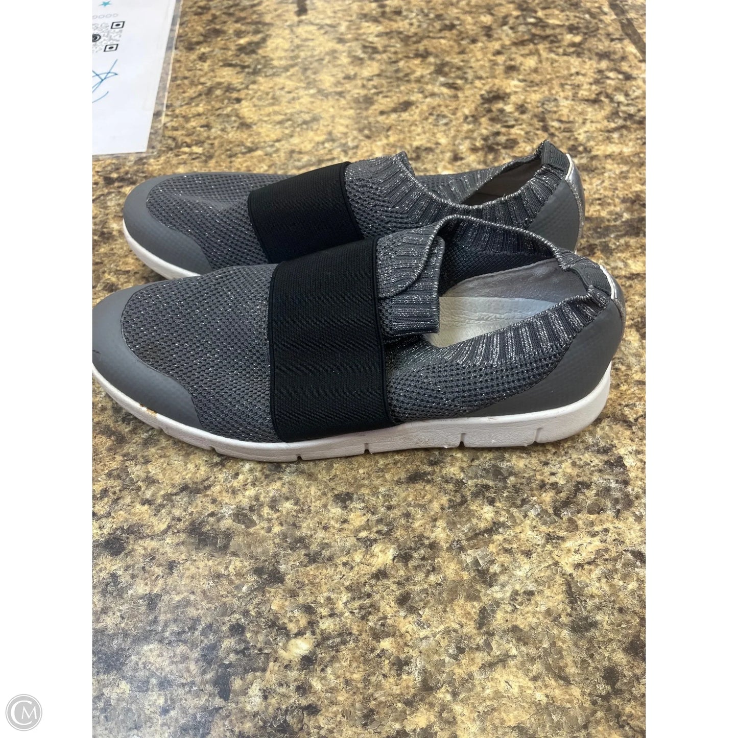 Shoes Athletic By Johnston & Murphy In Black & Grey, Size: 7