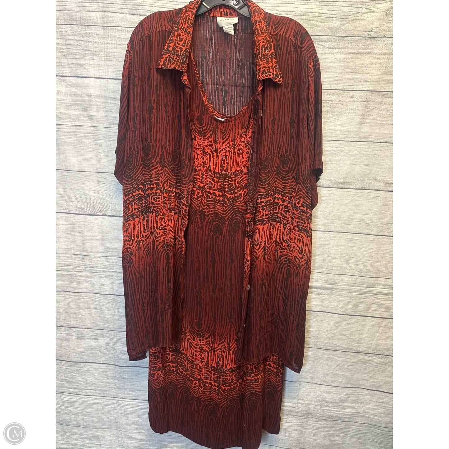 Dress Set 2pc By Avenue In Red, Size: 22