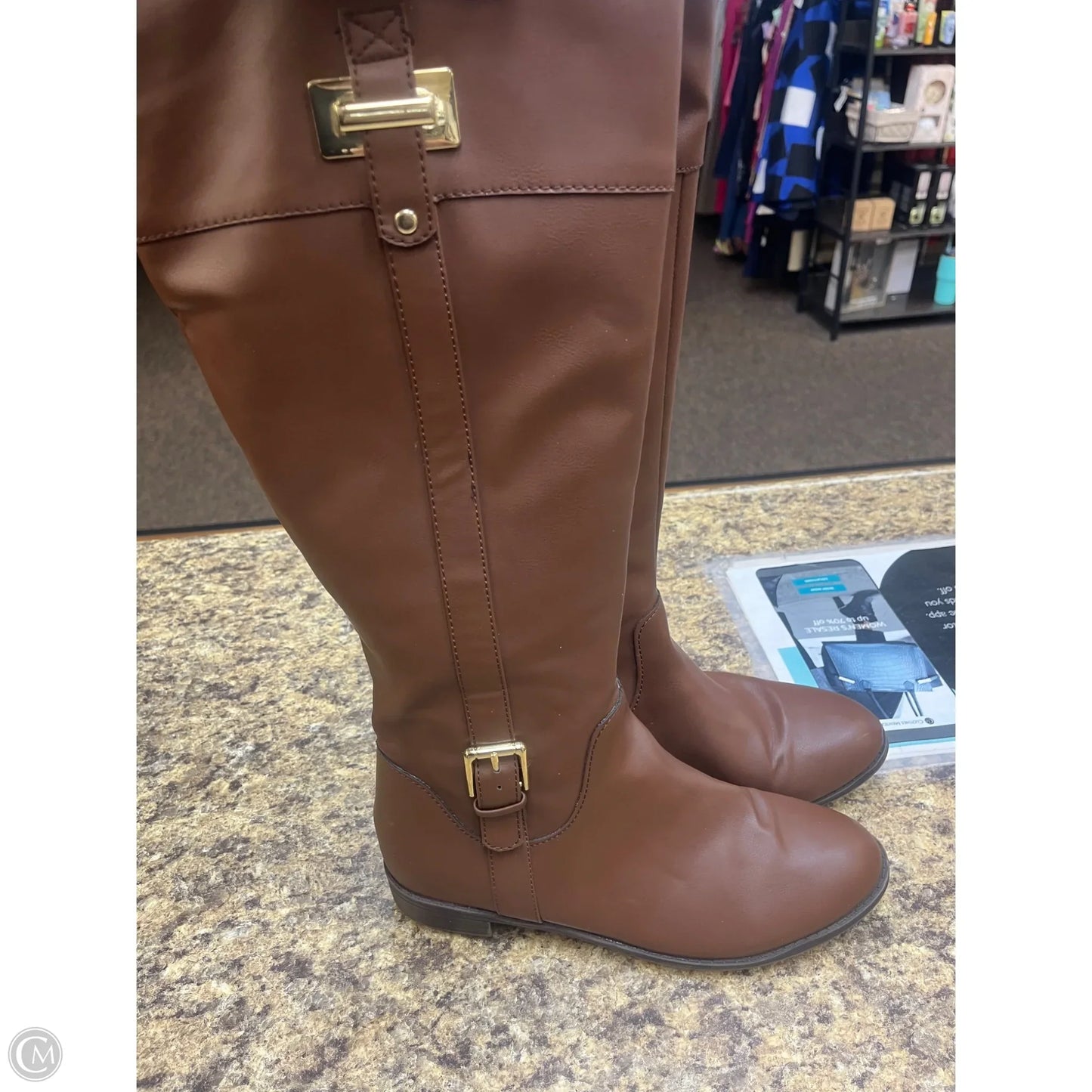 Boots Knee Flats By Karen Scott In Brown, Size: 8.5