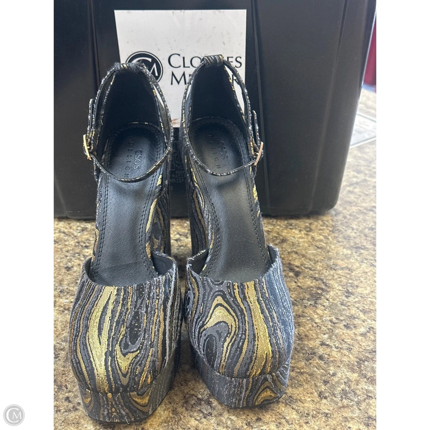 Shoes Heels Block By Asos In Navy, Size: 10