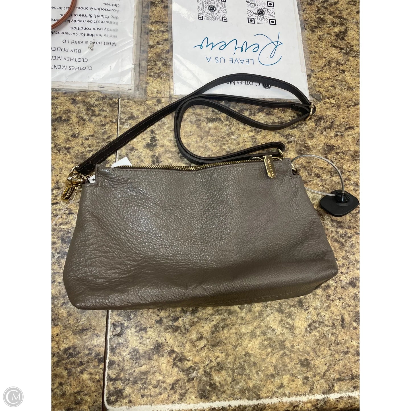 Crossbody Leather By Cmf, Size: Medium