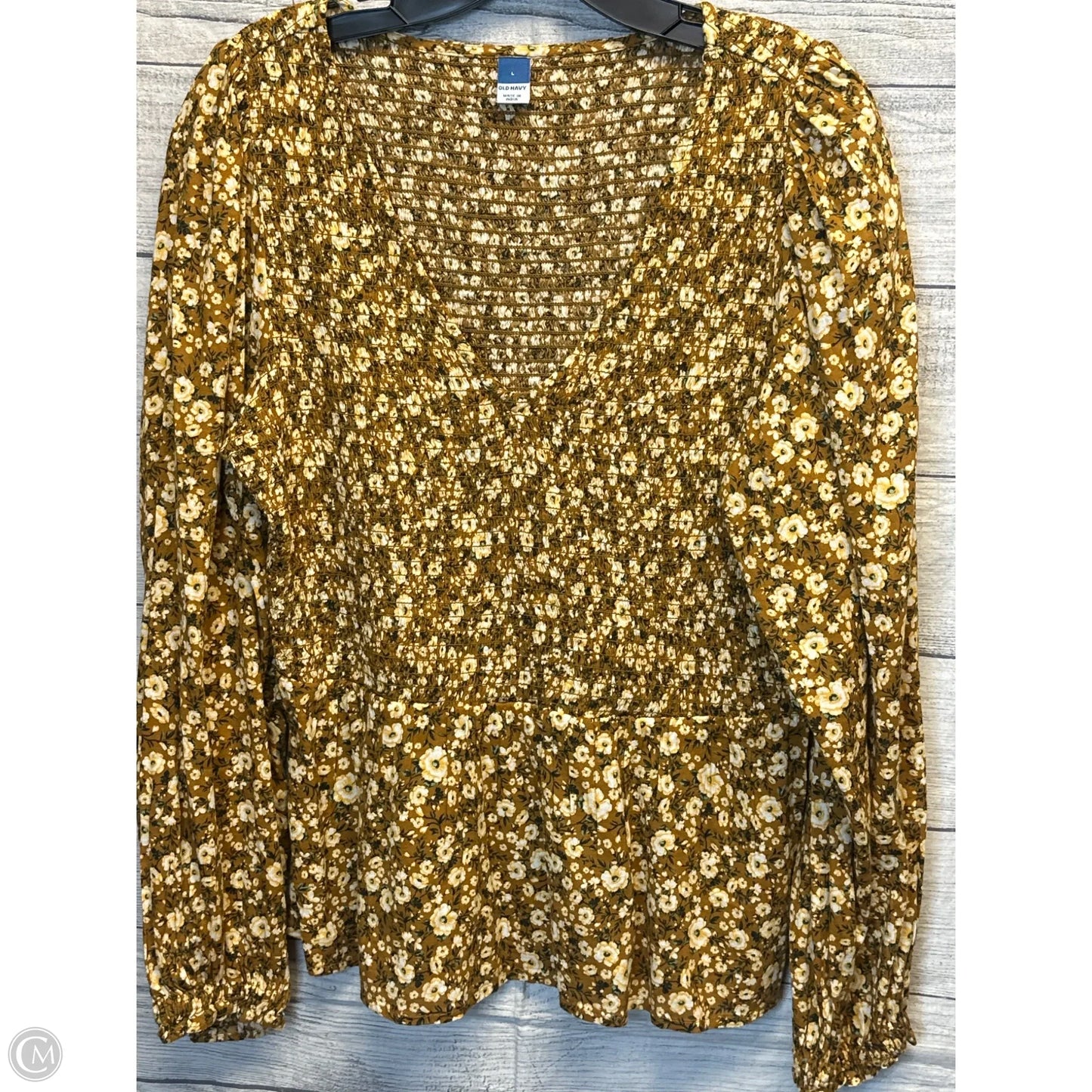 Top Long Sleeve By Old Navy In Floral Print, Size: L