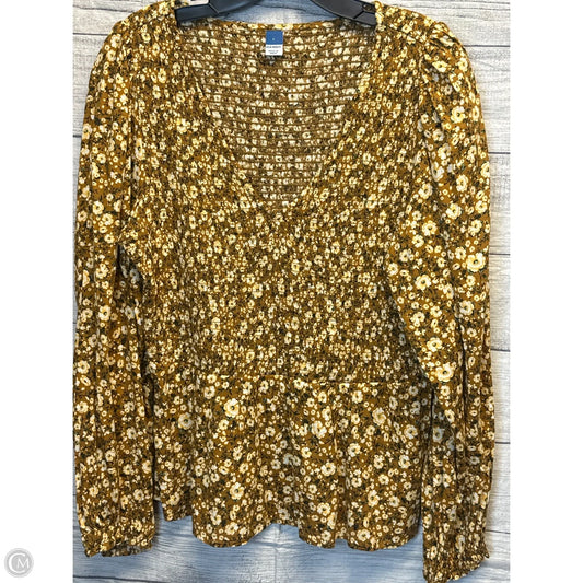 Top Long Sleeve By Old Navy In Floral Print, Size: L
