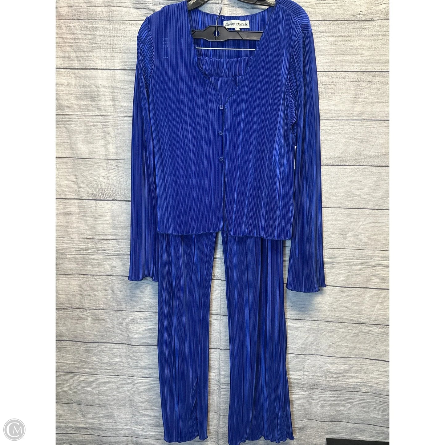 Pants Set 2pc By Almost Famous In Blue, Size: L