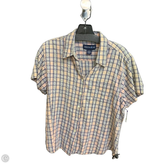 Top Short Sleeve By Mountain Lake In Blue & Pink, Size: L