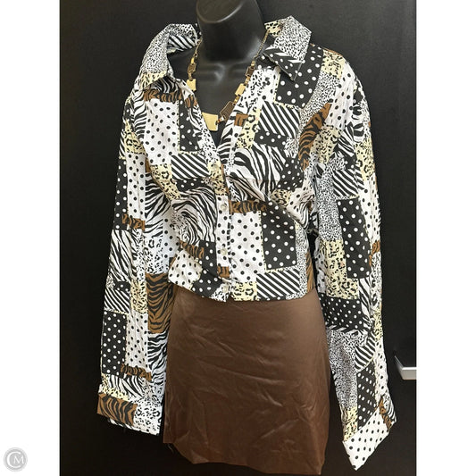 Top Long Sleeve By Ashley Stewart In Animal Print, Size: 24