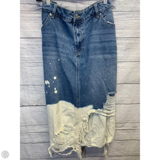 Skirt Maxi By Ashley Stewart In Blue & White, Size: 18