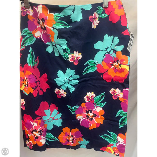 Skirt Midi By Talbots In Floral Print, Size: 8