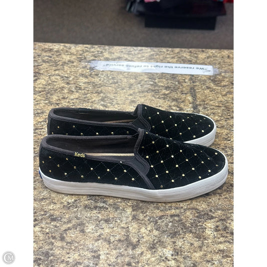 Shoes Flats By Keds In Black & Gold, Size: 8
