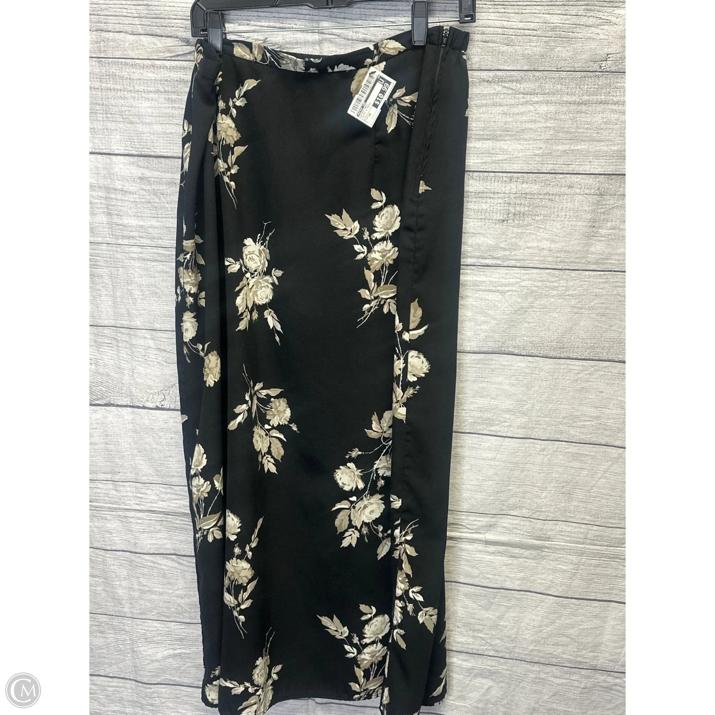 Skirt Maxi By Kathy Lee In Black & Green, Size: 14